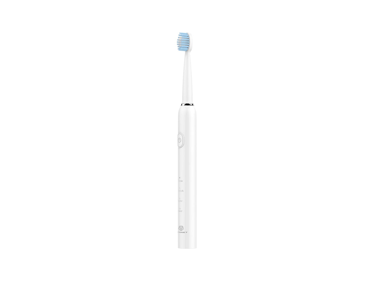 Techancy Escova De Dentes Eléctrica Branca KH6201, À Prova De Água IPX7, Cabeça De Escova Substituível, Bateria Recarregável